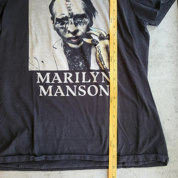 Marilyn Manson Rare Distressed Destroyed Grunge Tour Tee Shirt Gothic - Picture 9 of 13